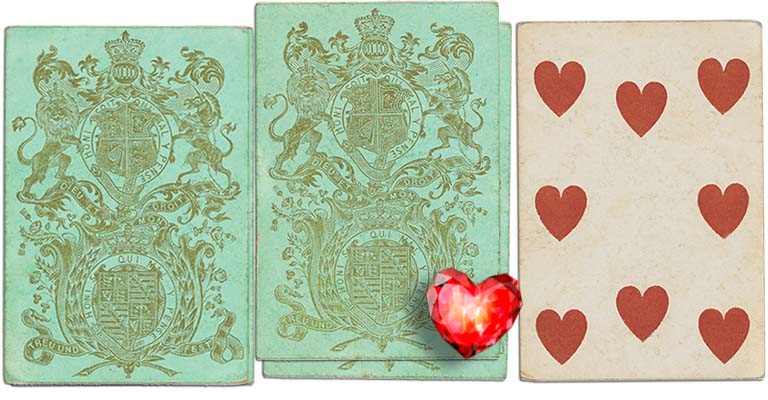 Eight of hearts English Cartomancy meaning