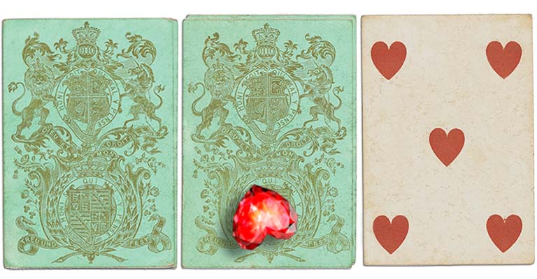 Five of hearts English Cartomancy meaning