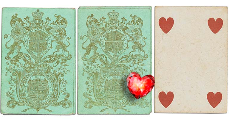 Four of hearts English Cartomancy meaning