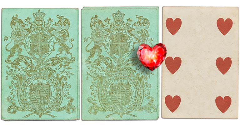 Six of hearts English Cartomancy meaning