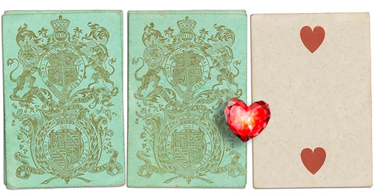 Two of hearts English Cartomancy meaning
