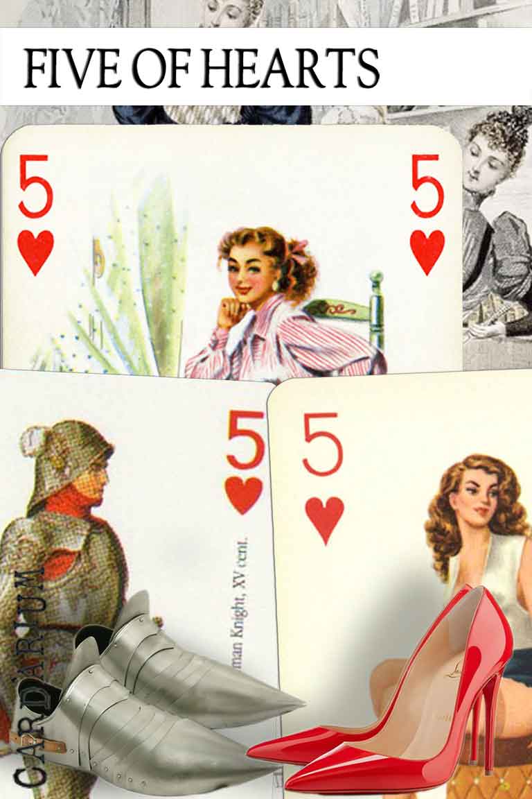  5 Of Hearts Meaning In Cartomancy And Tarot Cardarium 