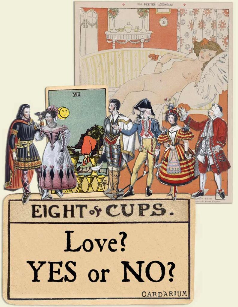 love yes or no eight of cups