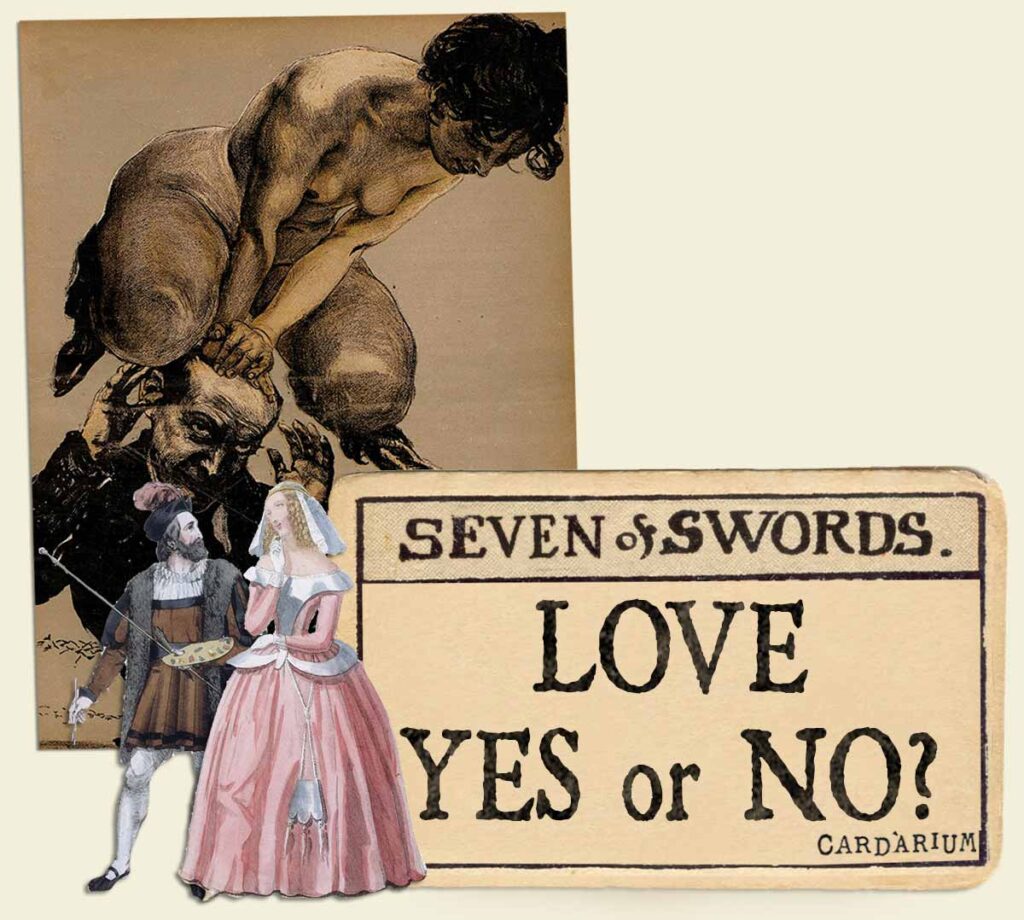 7 of swords tarot card meaning for love yes or no