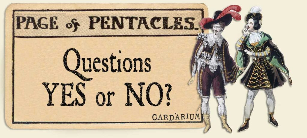 Page of pentacles Yes or No Questions