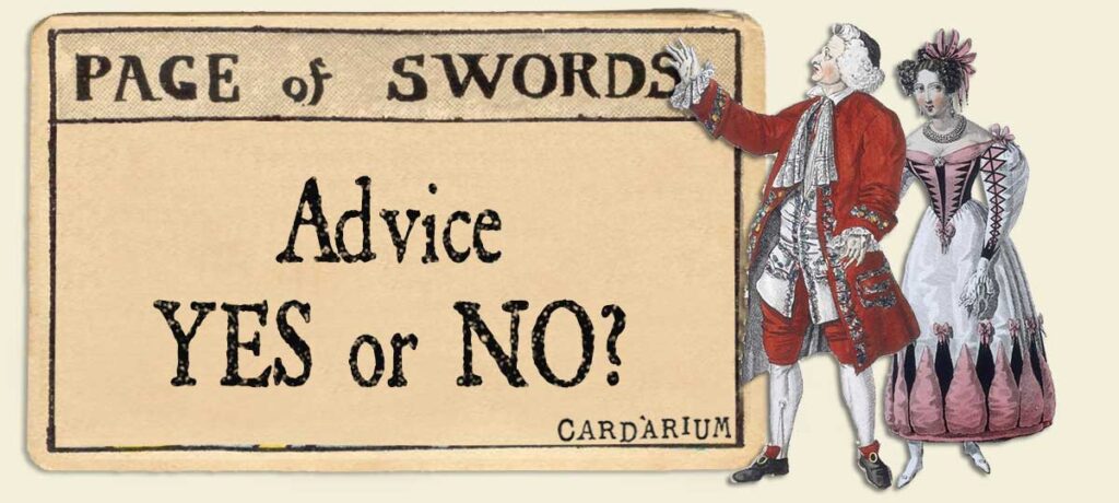 Page of swords Advice Yes or No