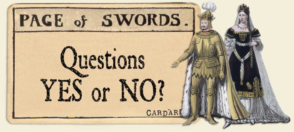 Page of swords Yes or No Questions