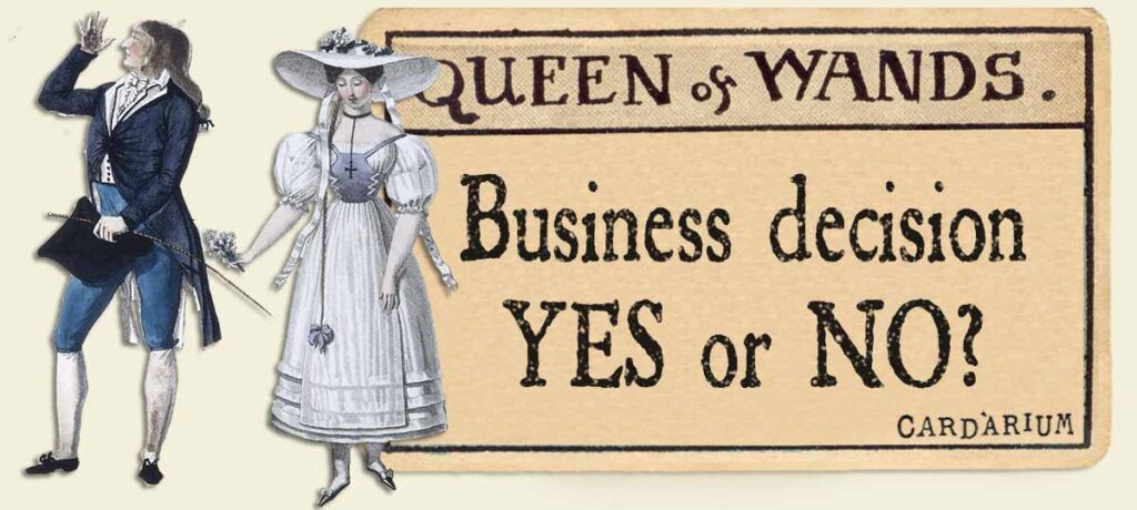 Queen of wands business decision yes or no