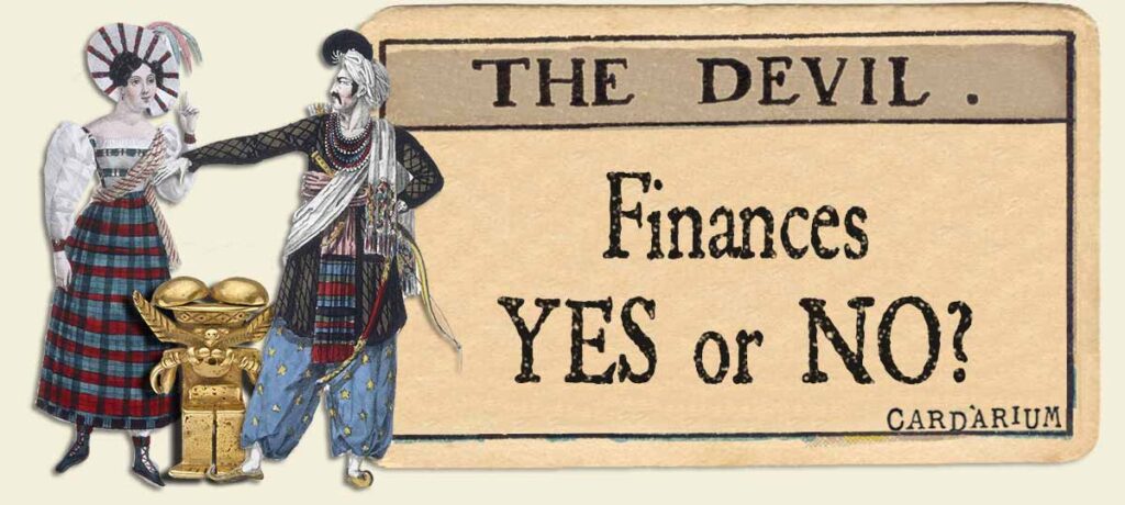 The Devil tarot card meaning for finances yes or no