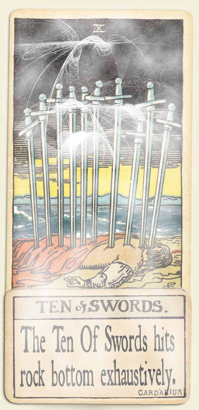 Water signs tarot 10 of swords