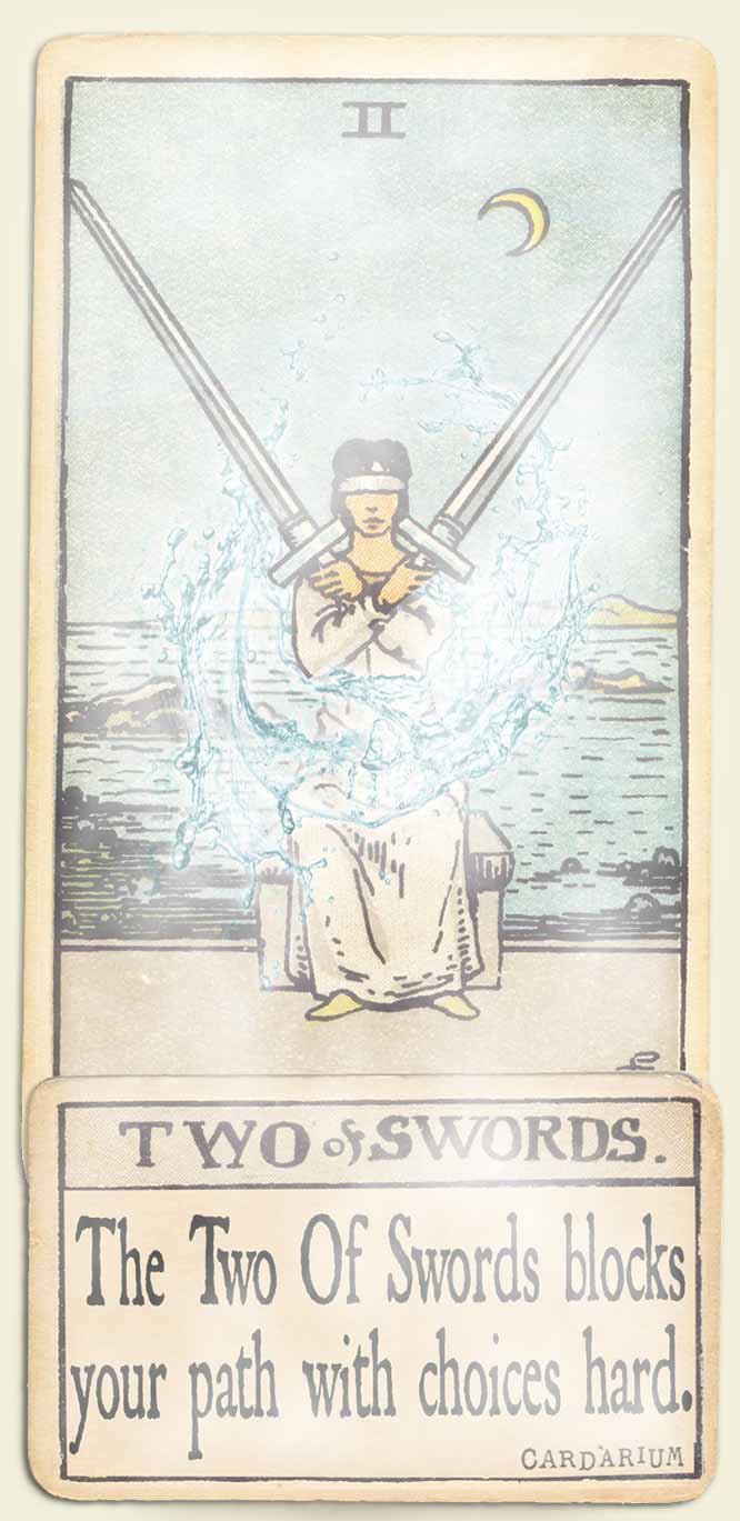 Water signs tarot 2 of swords