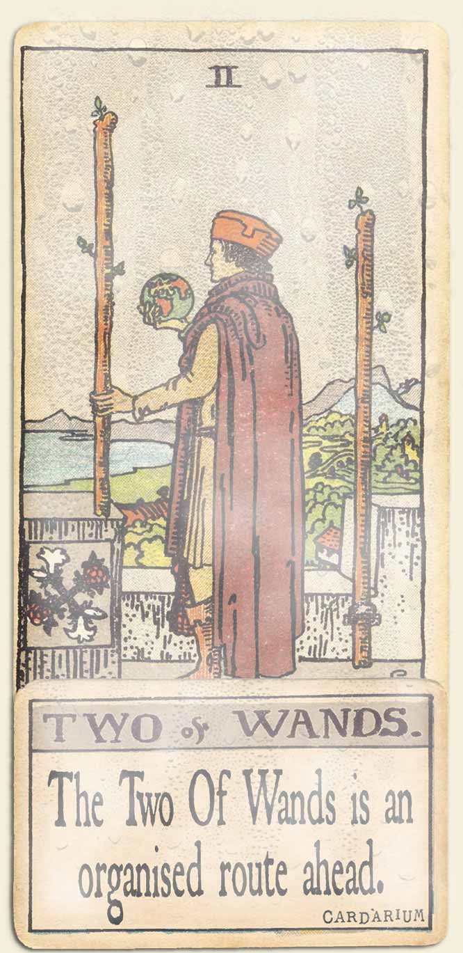 Water signs tarot 2 of wands