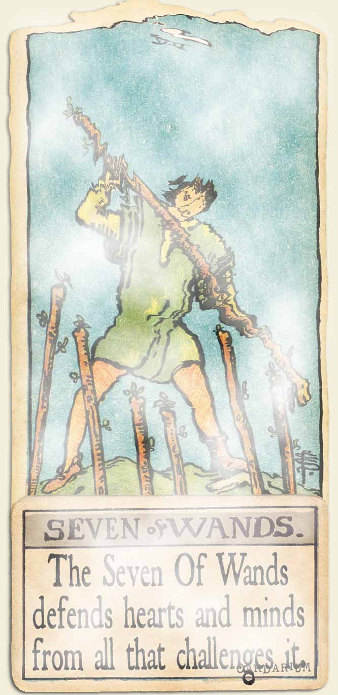 Water signs tarot 7 of wands