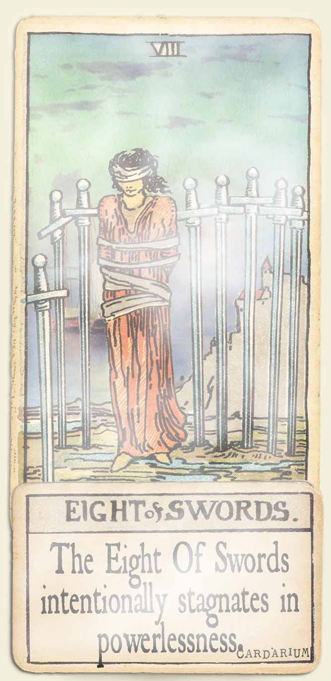 Water signs tarot 8 of swords