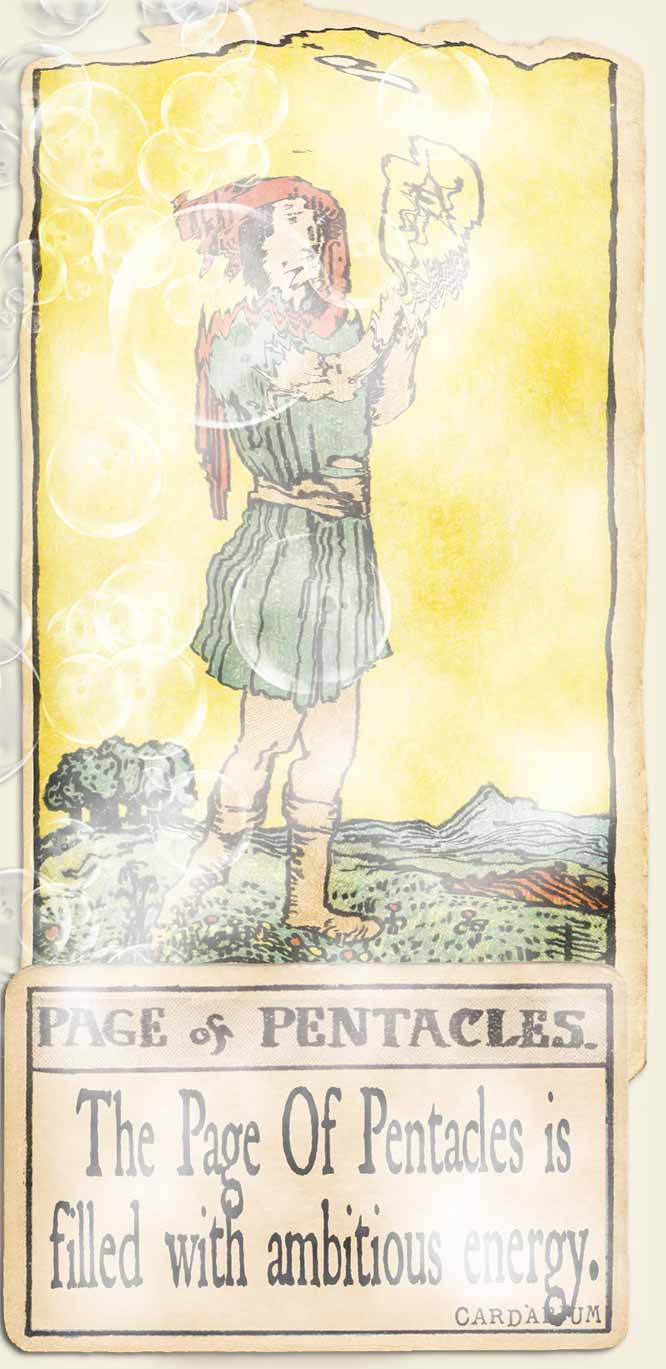 Water signs tarot Page of pentacles