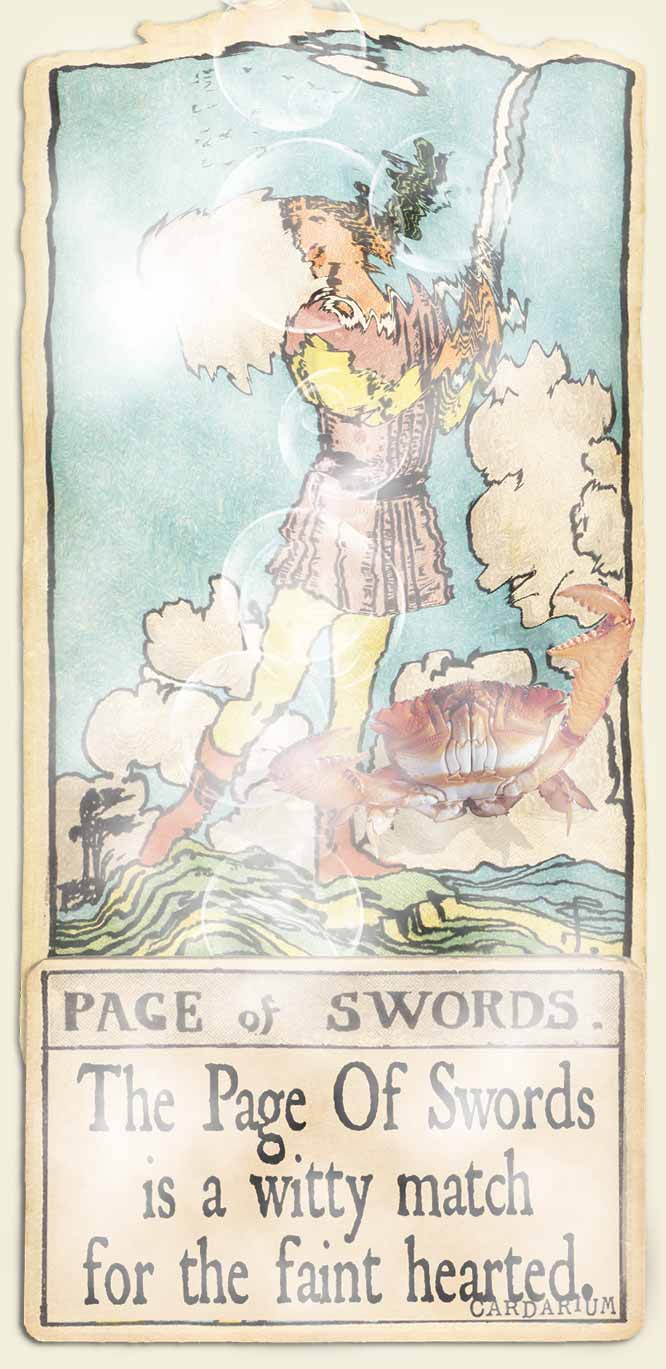 Water signs tarot Page of swords