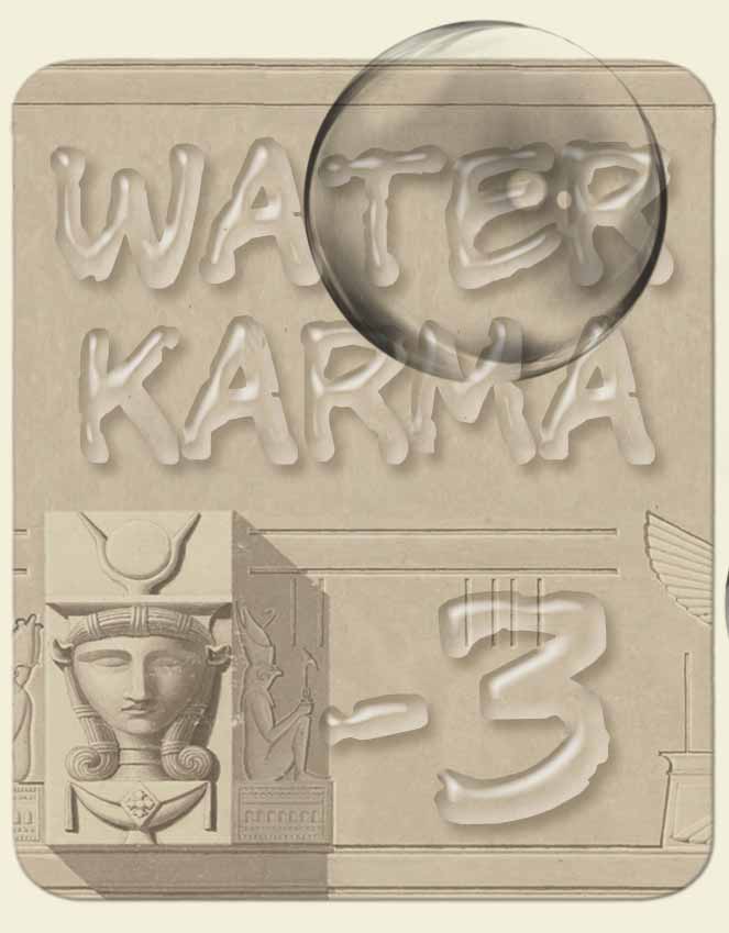 This picture indicates negative water tarot karma - minus 3