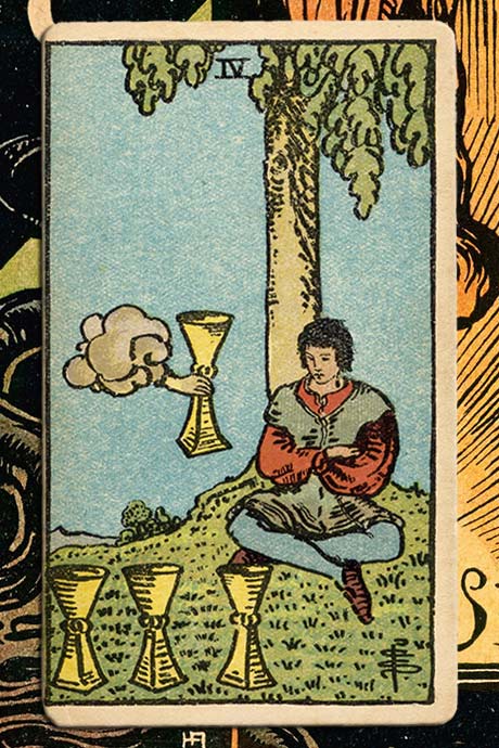 four of cups upside down meaning