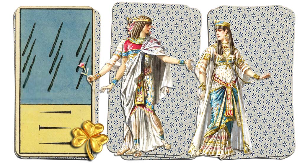 Egyptian Grand Etteilla Tarot 9 of wands