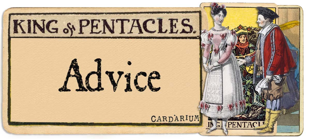 King of pentacles tarot card advice main