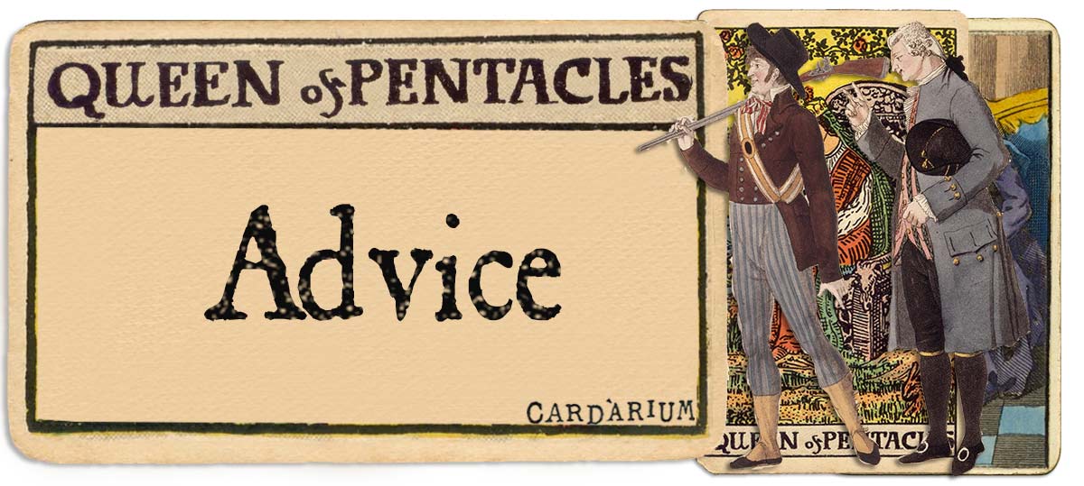 Queen of pentacles tarot card advice main