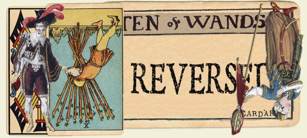 Reversed 10 of wands main section