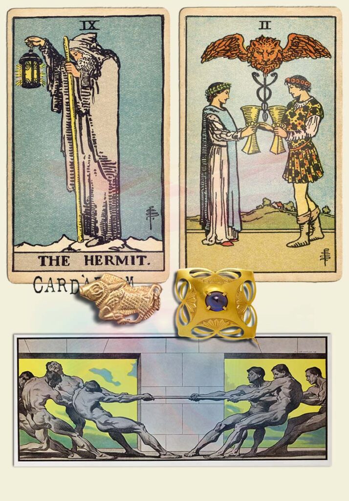 The Hermit and 2 of cups Combination
