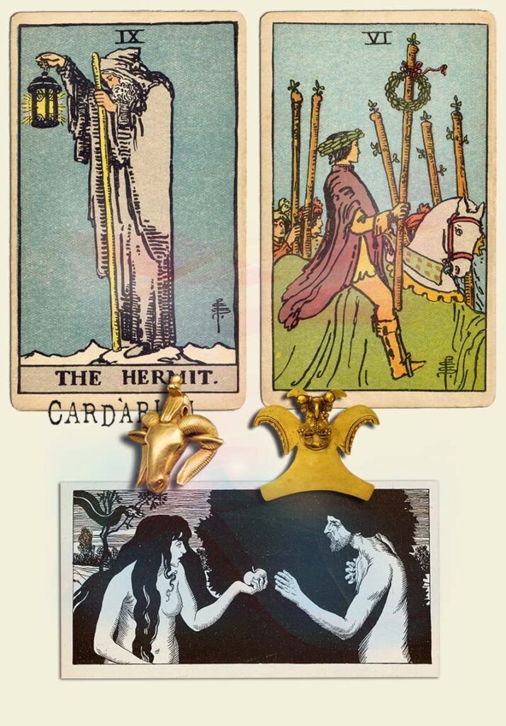 The Hermit and 6 of wands Combination