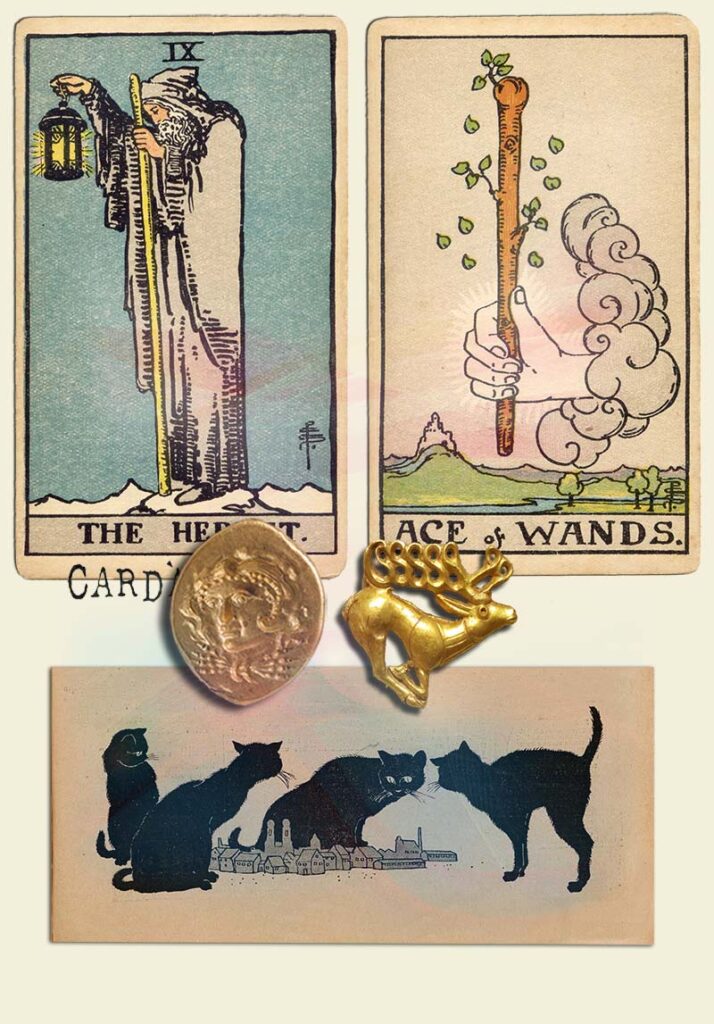 The Hermit and Ace of wands Combination