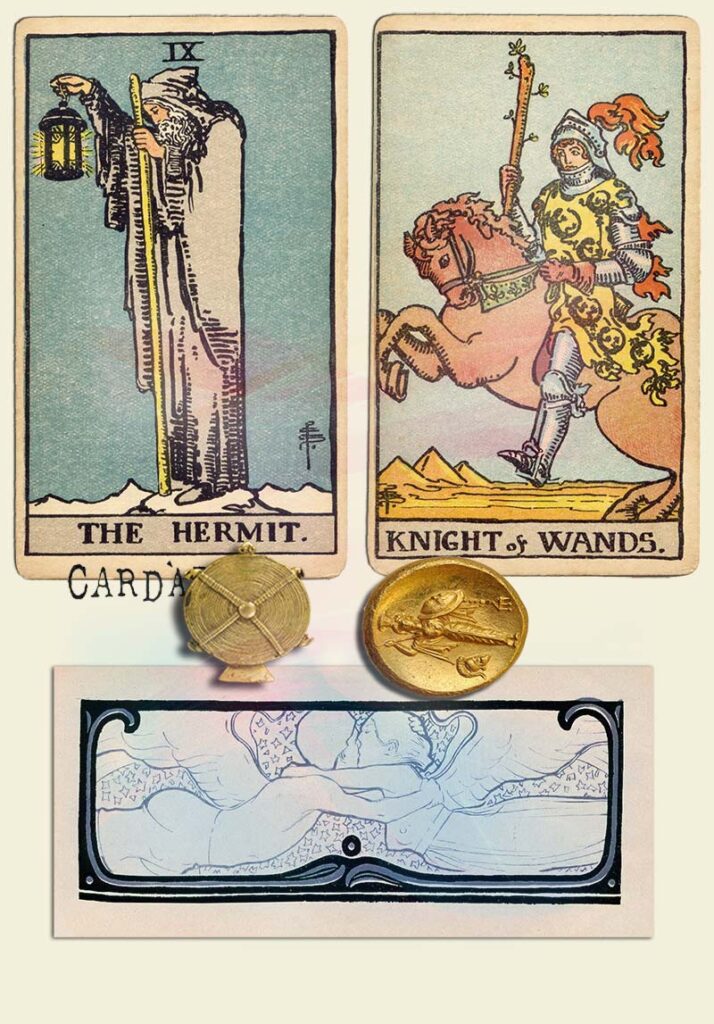 The Hermit and Knight of wands Combination