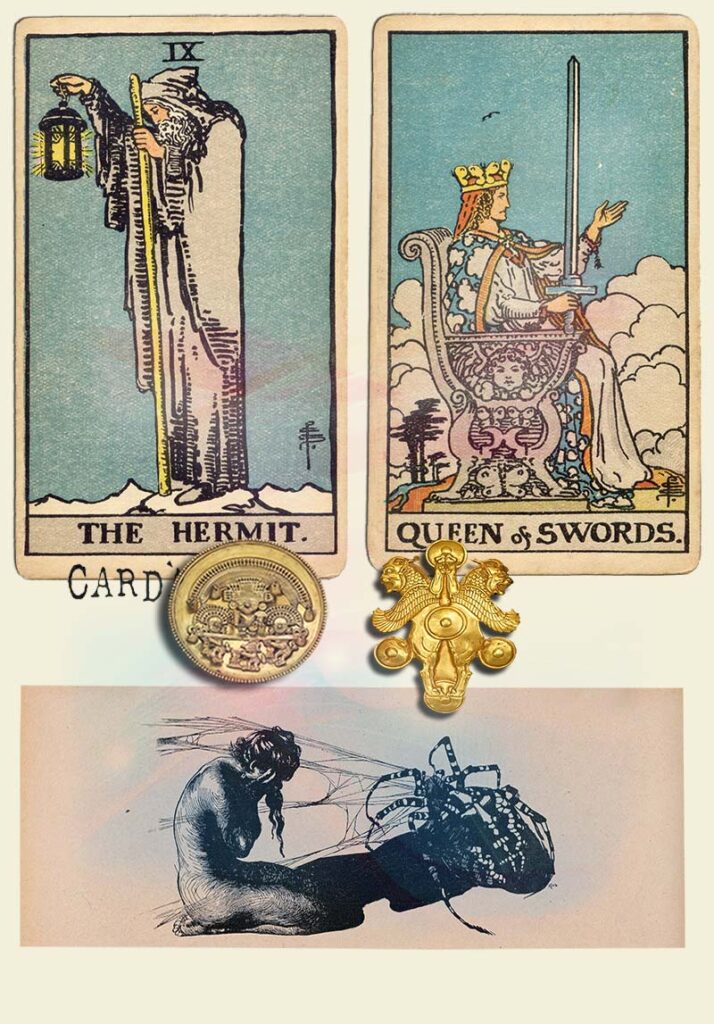 The Hermit and Queen of swords Combination