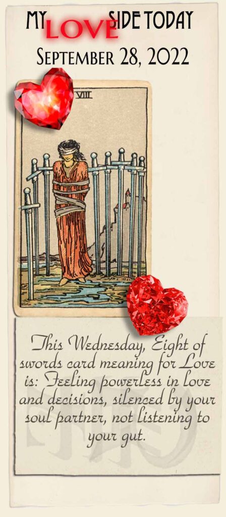 Eight of swords Daily Card 2022 09 28
