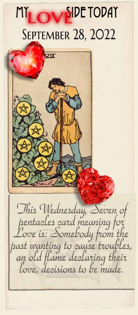 Seven of pentacles Daily Card 2022 09 28