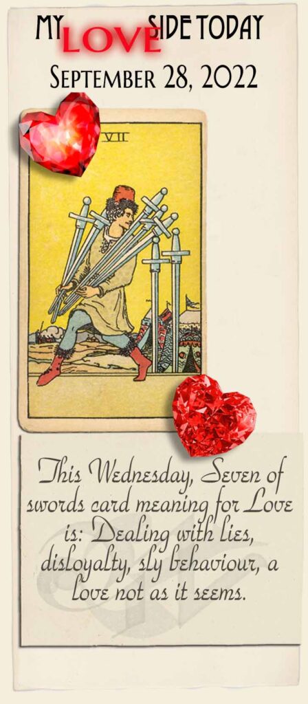 Seven of swords Daily Card 2022 09 28